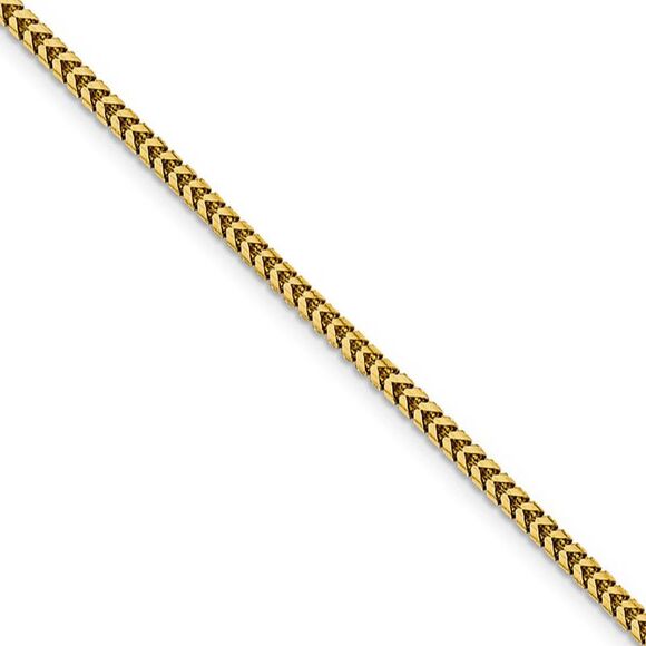 2.25mm 14k Yellow Gold Solid Franco Chain Necklace, 18 Inch - Picture 1 of 8
